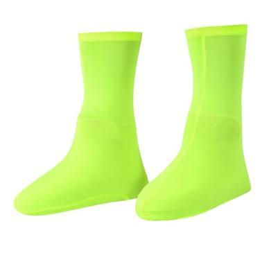 Imagem de YIJU Sapatos cobre sapatos Protetor Acessórios à prova d'água Capas de botas reutilizáveis ​​Galoshes para o jardim chuvoso de ciclismo ao ar livre, Verde, Adultos