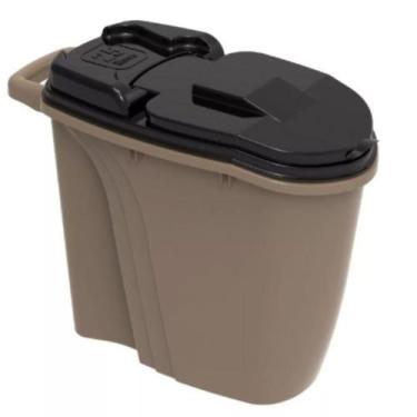 Imagem de Porta Ração Dispenser 25L 11KG Gold Edition - Plast Pet, Preto
