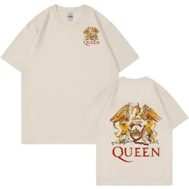 Imagem de Camiseta Feminina Queen - Gola Redonda, Manga Curta, Estampa Gráfica, 