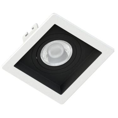 Imagem de Spot Quadrado Embutir Face Recuado Dicroica Br/Pt Saveenergy, BRANCO-P