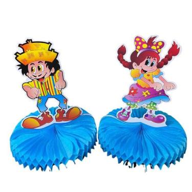 Imagem de Centro de Mesa Festa Junina Menina ou Menino Caipira - Popper, menina