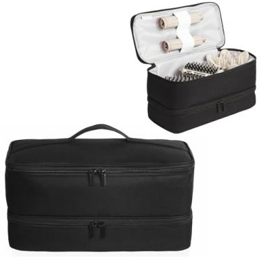 Imagem de GENCAM Estojo de transporte de camada dupla para Shark Flexstyle, estojo de viagem para Shark Flexstyle/FlexFusion, bolsa organizadora portátil para Shark Flexstyle/Dyson Airwrap Styler e acessórios,