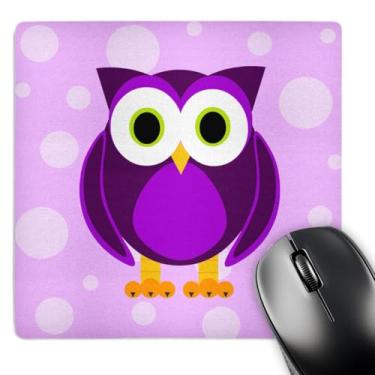 Imagem de 3dRose Mouse pad LLC 20 x 20 x 0,63 cm, coruja roxa fofa (mp_13757_1)