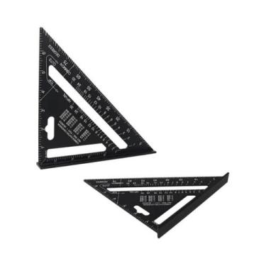 Imagem de Régua Triangular De 7 ''12'', Liga De Alumínio, Transferidor De Ângulo