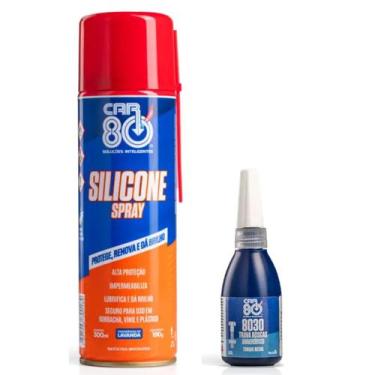 Imagem de Kit Silicone Spray E Trava Rosca Car80