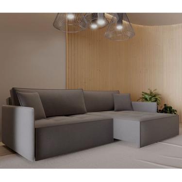 Imagem de Sofá Retrátil E Reclinável 3 Lugares 212cm Home Neo Cinza Claro/cinza Chumbo