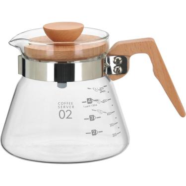 Imagem de Balzac Cafeteira 12X18X18Cm 600Ml Borosilicato Transp Tampa Madeira