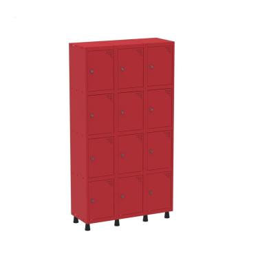 Imagem de Armario Roupeiro 12 Portas Aço Grp 503/12 Vermelho