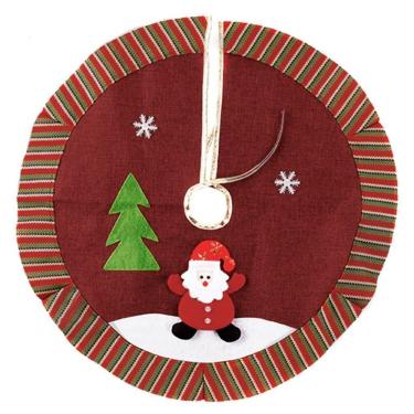 Imagem de Saia Para árvore De Natal Temática Vermelha Papai Noel 60cm