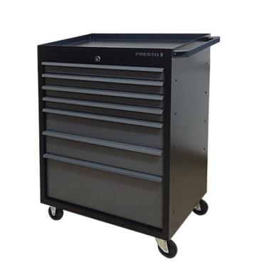 Imagem de Conjunto 2 Carros Profissional 7 Gavetas 1 Bancada Profissional De 150cm Para Ferramentas Presto Preto