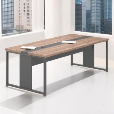 Imagem de Mesa Para Sala De Reunião 4 Lugares Lazio Noce Preto