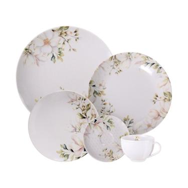 Imagem de Aparelho Jantar Tramontina Magnólia Porcelana Decorada 30 Peças Tramontina