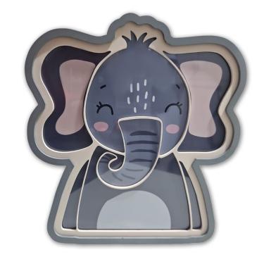 Imagem de Luminária De Mesa Placa Painel Infantil Animaizinhos Decor Elefantinho