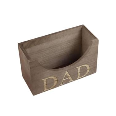 Imagem de IEUDNS Organizador de porta-chapéus de madeira da Daughter Son Decor Caixa de armazenamento de chapéus rústica para mesa, quarto, viagem, escritório, sala de