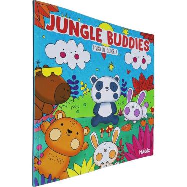 Imagem de Livro de Colorir Jungle Buddies 24x24cm 150g/m² 24 Desenhos