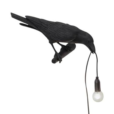 Imagem de Aooxida Luminária Raven Bird, Vintage De Resina Com Pingente E14 Blub, Noturna Gótica Parede Plugue Para Sala Estar, Quarto, Estilo Art Déco