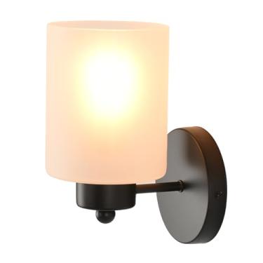 Imagem de KENMI Arandelas De Metal Com Cúpula Vidro Transparente, Luminária Banheiro Preta Fosca, Luminárias Modernas