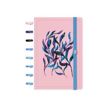 Imagem de Caderno de Disco ISCOOL Pequeno Flore(Ser) Ramos Rosa Claro