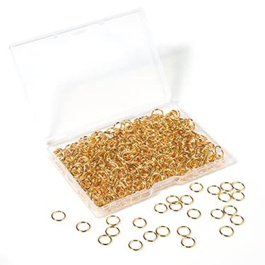 Imagem de Chuyau 1000 Peças De Argolas Abertas 6 Mm Banhadas A Ouro Para Fabricação Joias, Argola Única, Brincos Artesanais Em Massa, Colar, Pulseira, Pingente, Gargantilha E Chaveiro (Ouro, Mm)