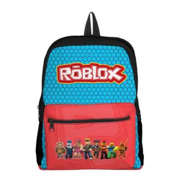Imagem de Mochila com bolso Escolar Infantil Avulsa Jogos Roblox Menino e Menina