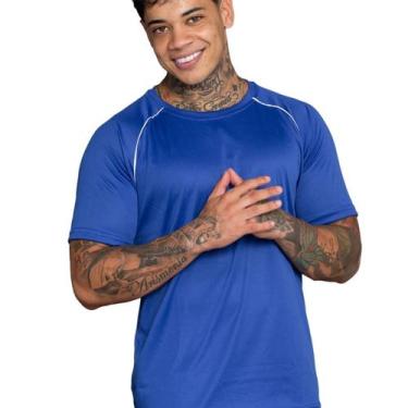Imagem de Camiseta Esportiva Masculina Dry Fit - DMB MODA, Azul, M