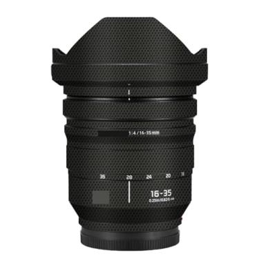 Imagem de Adesivo de lente de câmera revestimento protetor de corpo película protetora decalque skin para Panasonic Lumix S 16-35mm F4 16 35 F 4 (preto matriz)