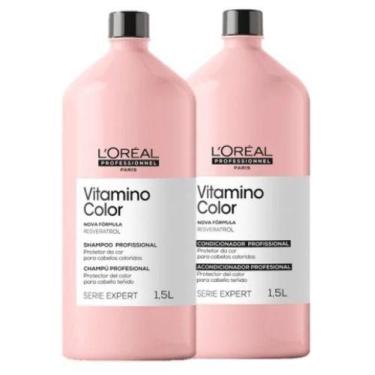 Imagem de Kit loreal shampoo e condicionador vitamino color 1500 ml - LOREAL PRO