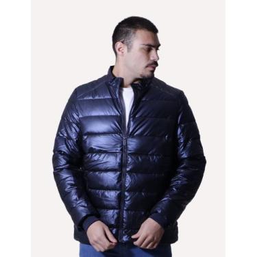 Imagem de Jaqueta Victory Eagle Masculina Metalizada Puffer Azul, M/M