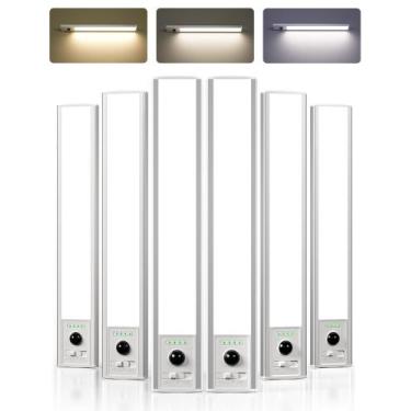 Imagem de Under Cabinet Lights EZVALO 96 LED recarregável, pacote com 6