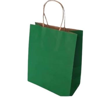 Imagem de 10 Sacolas De Papel M Verde Escuro
