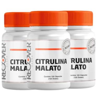 Imagem de Kit 3 unidades Citrulina Malato 500mg - 120 Cápsulas - Recover Farma