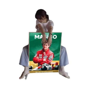 Imagem de Ayrton Senna F1 Racing Driver Poster HD Qualidade Retro Wall Art Kawai
