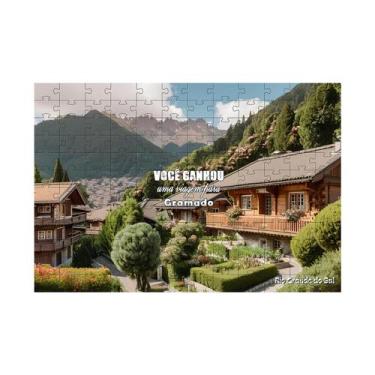 Imagem de Quebra Cabeça Para Presentear Viagem Gramado 150 Peças Mdf - Coleção T