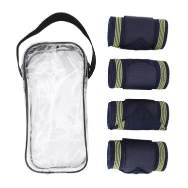 Imagem de Elastic Horse Leg Bandrages Brandable Equipado Equipado Apoio estável Durável Durável Poliéster 4pcs Praços de perna de cavalo para treinar pulando de corrida