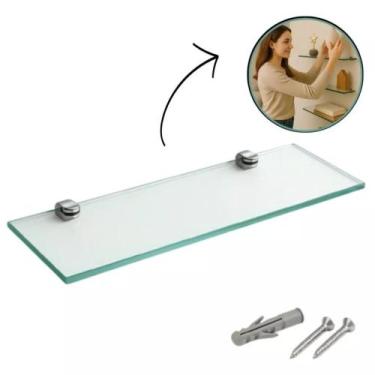 Imagem de Prateleira De Vidro 40x10 Multiuso Nicho Para Banheiro - Generecia