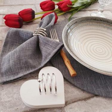 Imagem de Kit 08 Anéis Porta Guardanapo Argola Prendedor Mesa Posta Espiral Prat