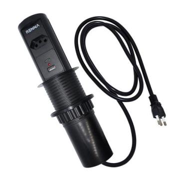 Imagem de Torre de Tomada Automática com 1 Tomada + 2 Usb + Carregamento Wireles