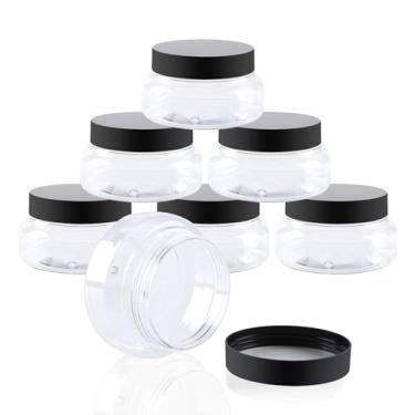 Imagem de Embalagem com 24 recipientes de plástico de 142 g com tampas e etiqueta à prova d'água sem BPA – Recipientes cosméticos transparentes recarregáveis para manteiga corporal, esfoliantes de açúcar, creme