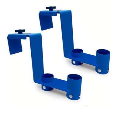 Imagem de dicio 2 ganchos para cerca de piscina, organizador de ferramentas de piscina para pendurar acessórios de limpeza de piscina, azul