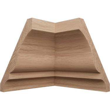Imagem de 2 5/20.3 cm P x 8 cm A WM48 Americraft Solid Hardwood Stain Grade TrimPro Crown Molding Inside Corner, Red Oak (Matches Moulding MLDW01X04WM48RO)
