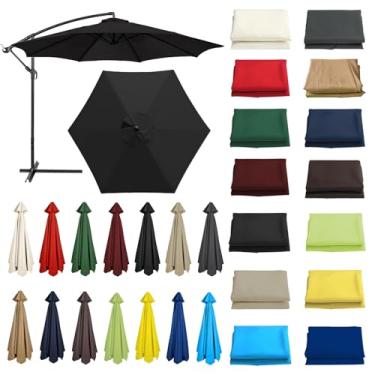 Imagem de Guarda-sol De Substituição Canopy 200cm 270cm 300cm 6.5ft 9ft 10ft Parasol Guarda-chuva Substituição Canopy Cover Poliéster 6arms 8 Braços Tecido De Substituiçã, Brown, 6 ribs-2.7m(8.8ft)