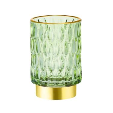 Imagem de LEICURACE Organizador de pincéis de maquiagem, porta-escovas de dentes, porta-lápis de mesa, copo de pincel de vidro vintage multifuncional (A39-1-US)