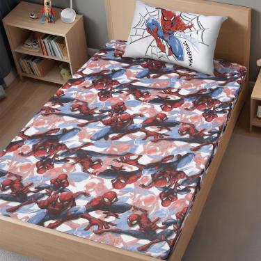 Imagem de Jogo de Cama Solteiro 2 Pçs Homem-Aranha 70% Algodão 30% Poliéster