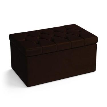 Imagem de Calçadeira Sagitarius 90 Solteiro N-027 Veludo Marrom Chocolate Aradec