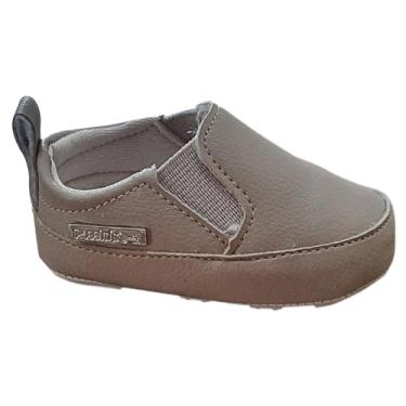 Imagem de Tenis Bebe Sapatenis Menino Sapatinho Social Para Bebê Batizado Festa Casamento Calce Fácil Com Elástico Primeiros Passos (NUDE/MARROM CLARO/BEGE, BR, Bebê, Numérico, 16)