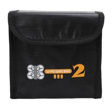 Imagem de Drone Battery Bolsa Segura Bolsa de Explosão à prova de fogo Bolsa de proteção de armazenamento de bateria de bateria para avata 2 mantém 3 baterias de tecido durável Tamanho