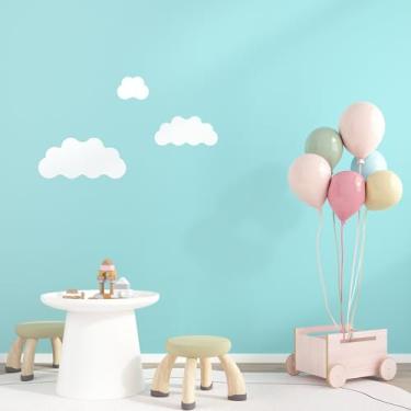 Imagem de Wallderful Papel de parede azul neon descasque e cole fofo papel de parede de cor sólida amigável para locatários azul petróleo papel de parede autoadesivo infantil para armários cozinha bancadas