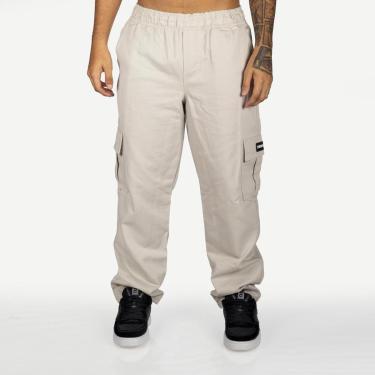 Imagem de Calça Overking Cargo Sarja Bege-Masculino