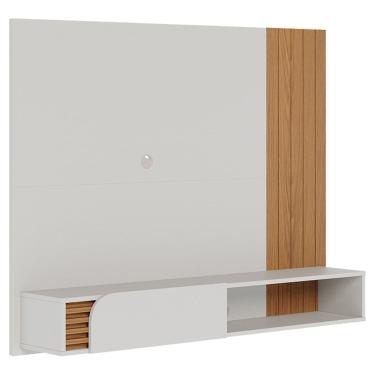 Imagem de Painel Suspenso Tv 60 Pol 160 cm Jurere Off White Matte Freijo Colibri