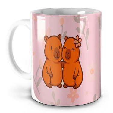 Imagem de Caneca Capy-Amiga Capivaras Amigas com Frase Fofa | Presente Criativo para Melhor Amiga (Branco)